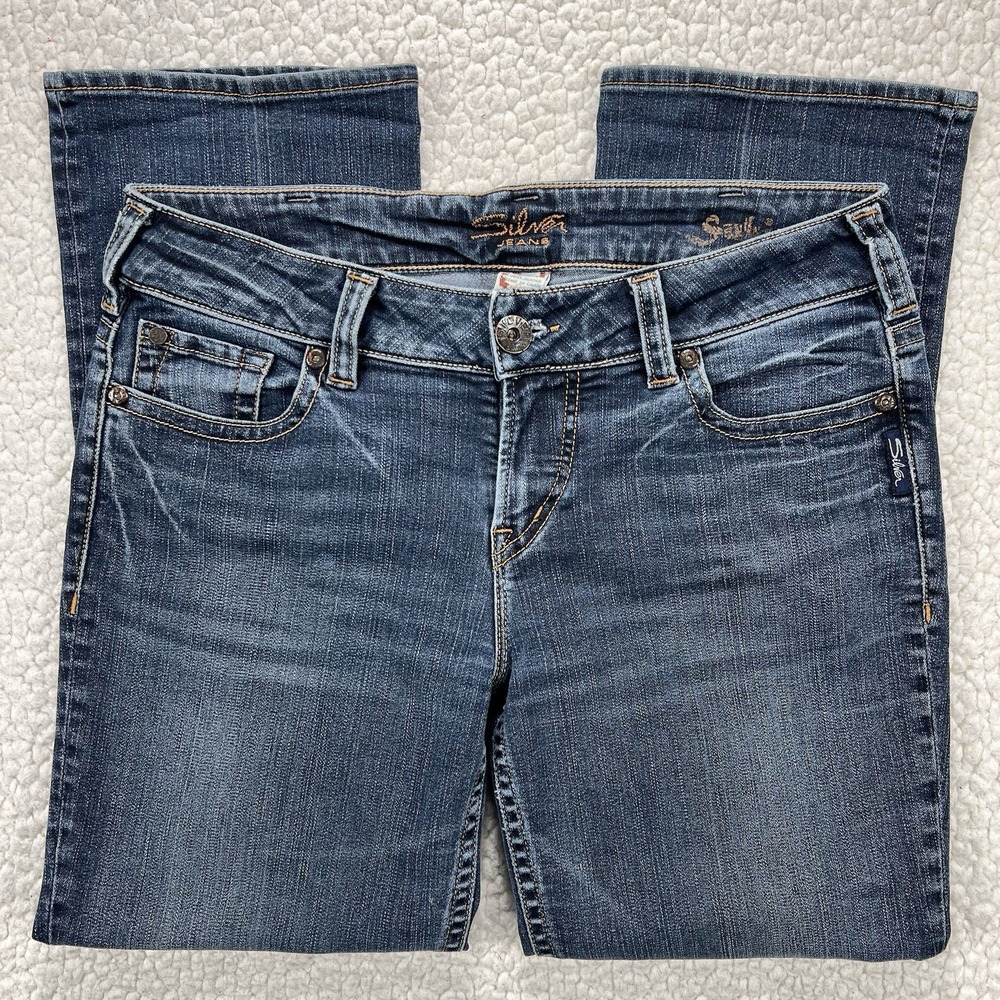 Silver Jeans Women's Size 32 (Actual 30x25.5) Blue‎ Suki Capri